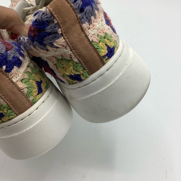 Free People Catch Me If You Can Colorful Crochet Women's Sneakers - Picture 5 of 8